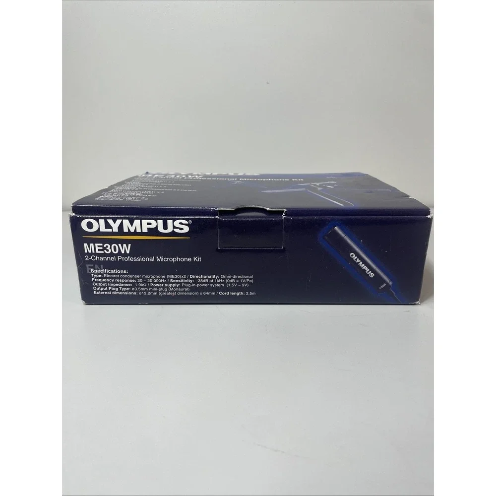 Microphone Set Olympus ME30W 2-Channel Professional Mic Kit Tripod - Sealed